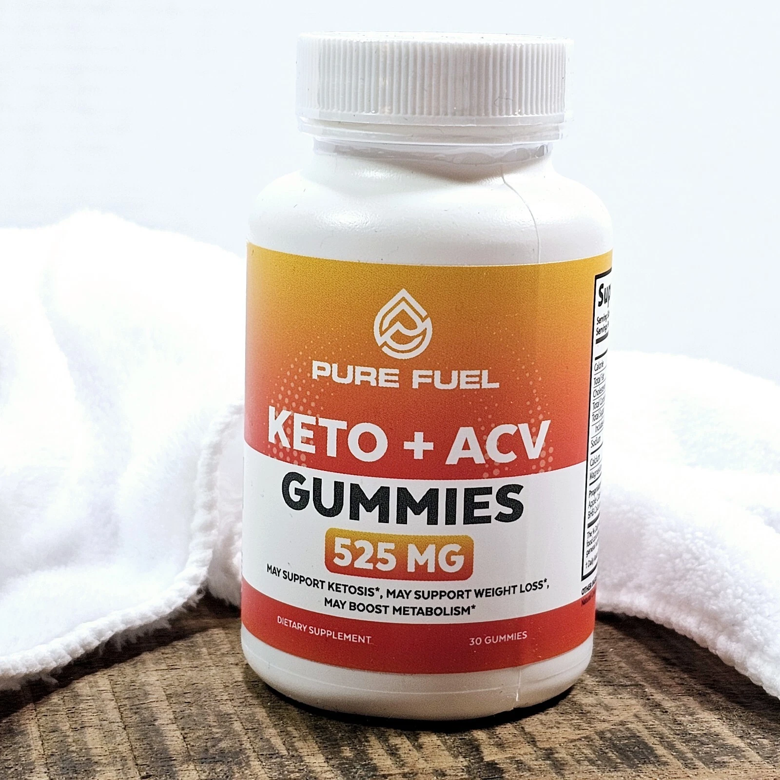 PURE FUEL Keto + ACV Gummies 525mg Weight Loss Support Almost Gone