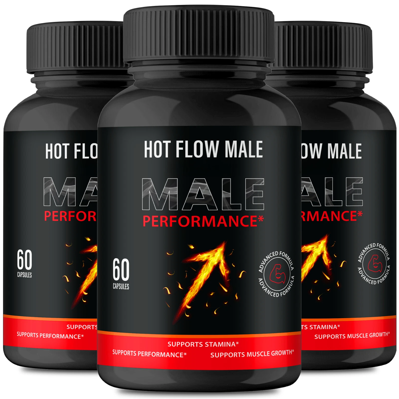 (3 Pack) Hot Flow Male Enhancement Capsules, Performance & Drive Pills for Men