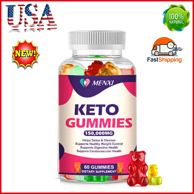Keto Slimming Gummies 150,000mg Apple Cider Vinegar ACV Weight Loss 60 Gummy