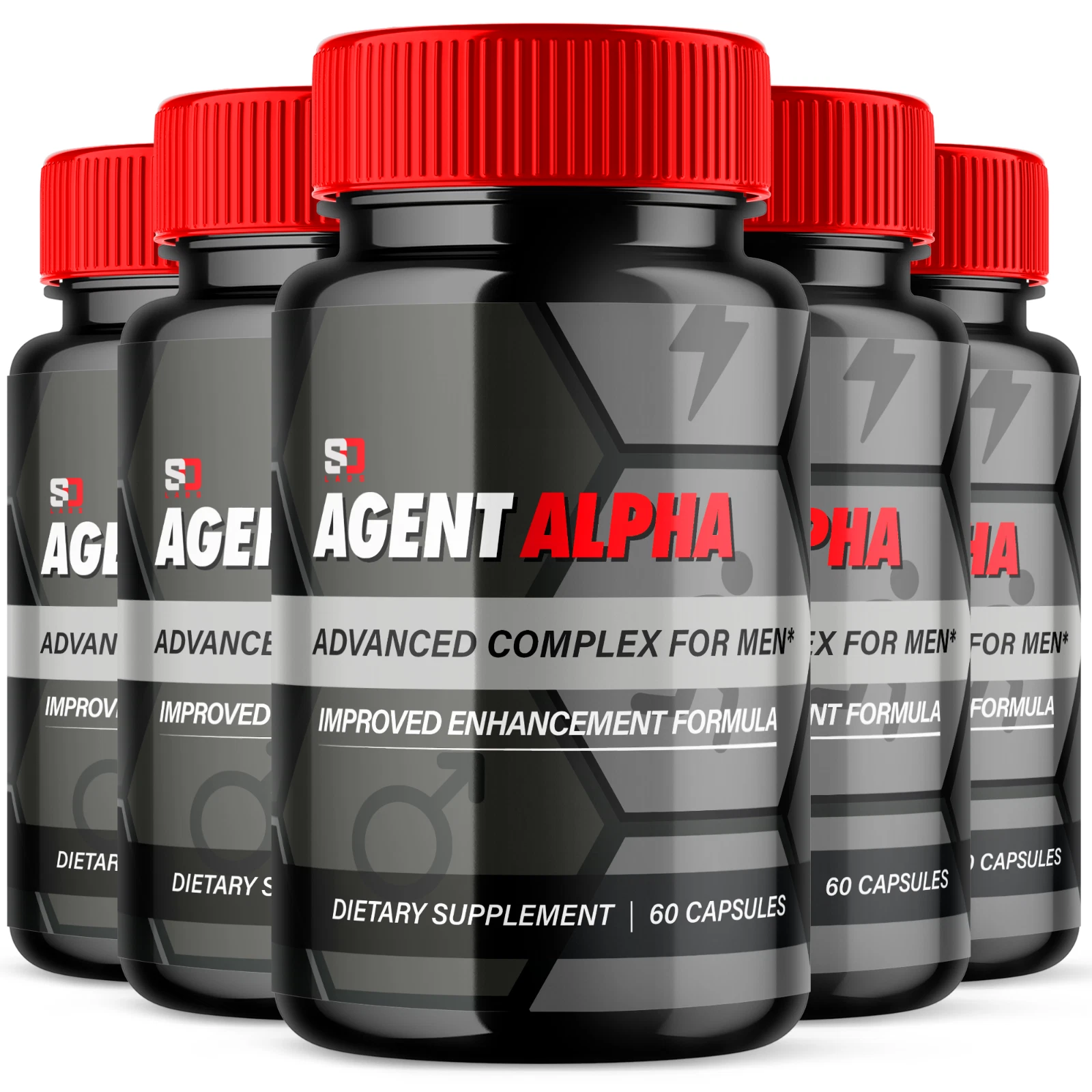 Agent Alpha Male Pills for Performance and Vitality Support (5 Pack)