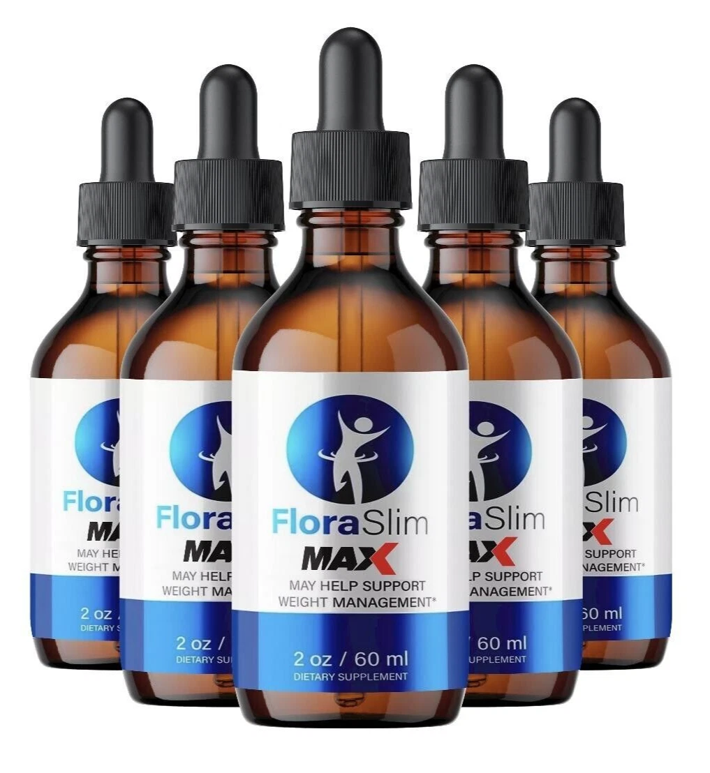 (5 Pack) FloraSlim MAX Metabolism Drops-FloraSlim Metabolic Support Supplement