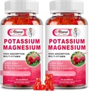 Potassium Magnesium Supplement Gummies with 60 Count (Pack of 2)