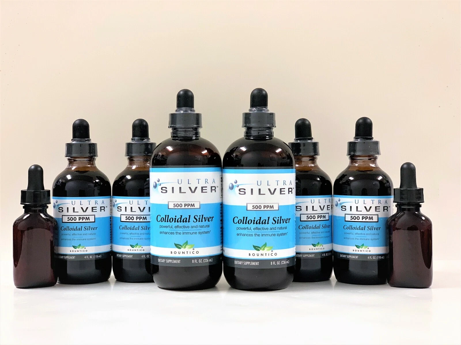 Family Sharing Bundle!!! Ultra Silver Colloidal Silver 500 PPM (4 &8 oz bottles)