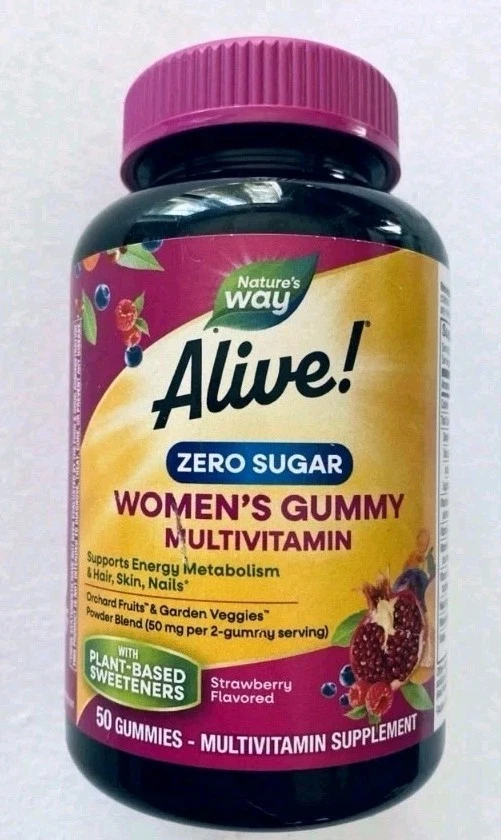 Nature's Way Alive! Zero Sugar Women’s Multivitamin 50 Ct Gummies EXP 7/31/25