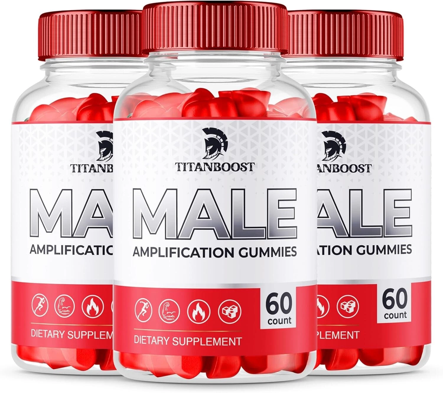 Titan Boost Gummies Male Amplification Formula Supplements (180 Gummies) 3-Pack