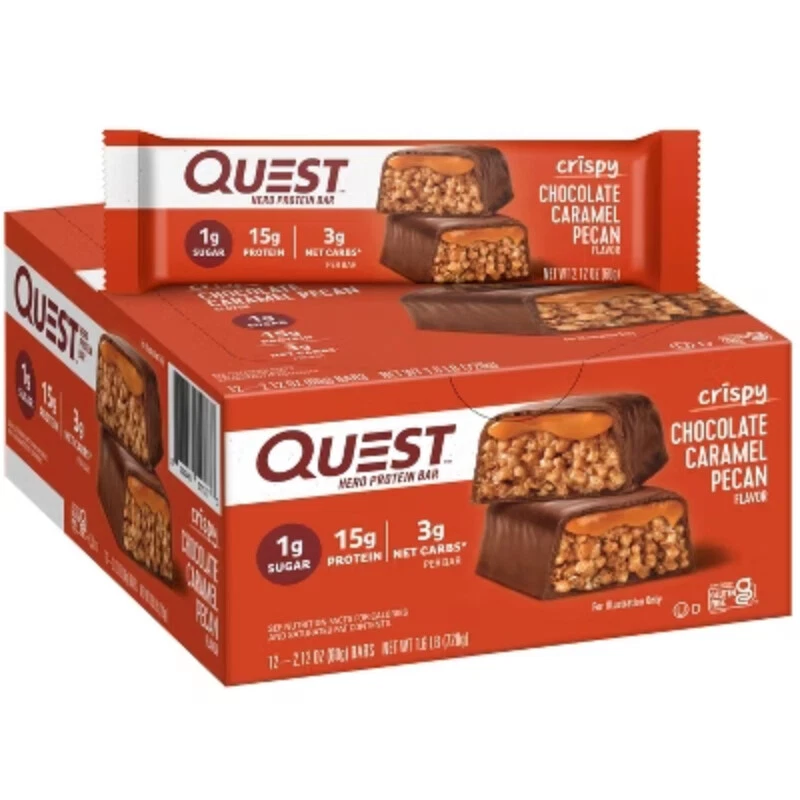 Quest Nutrition 15g Hero Protein Bar - Crispy Chocolate Caramel Pecan