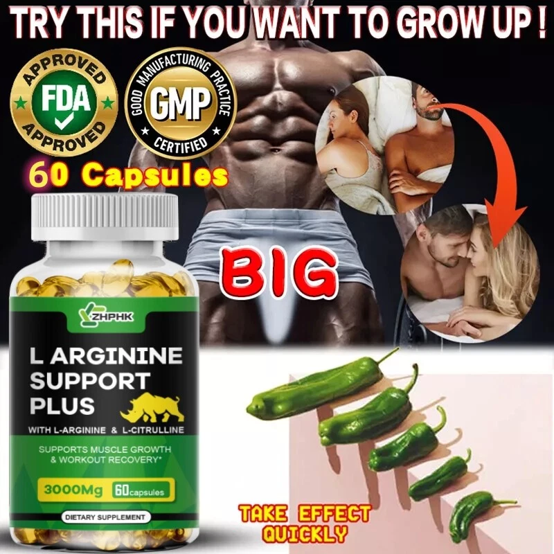 L-Arginine 3000mg Nitric Oxide,Testosterone Booster,Sperm Health, Energy Support