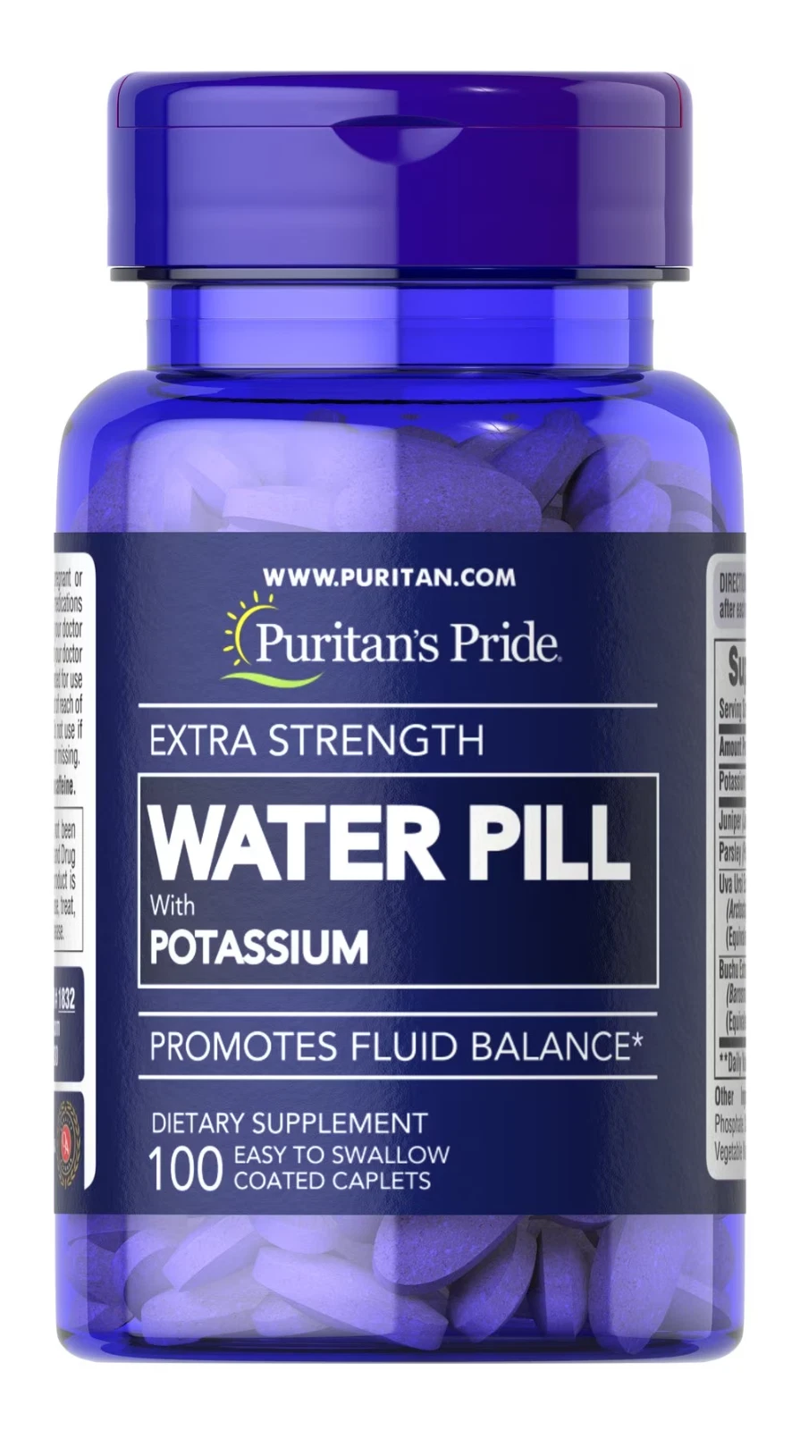 WATER PILLS X- STRENGTH W/ POTASSIUM 100 CAPS! WATER WEIGHT LOSS!