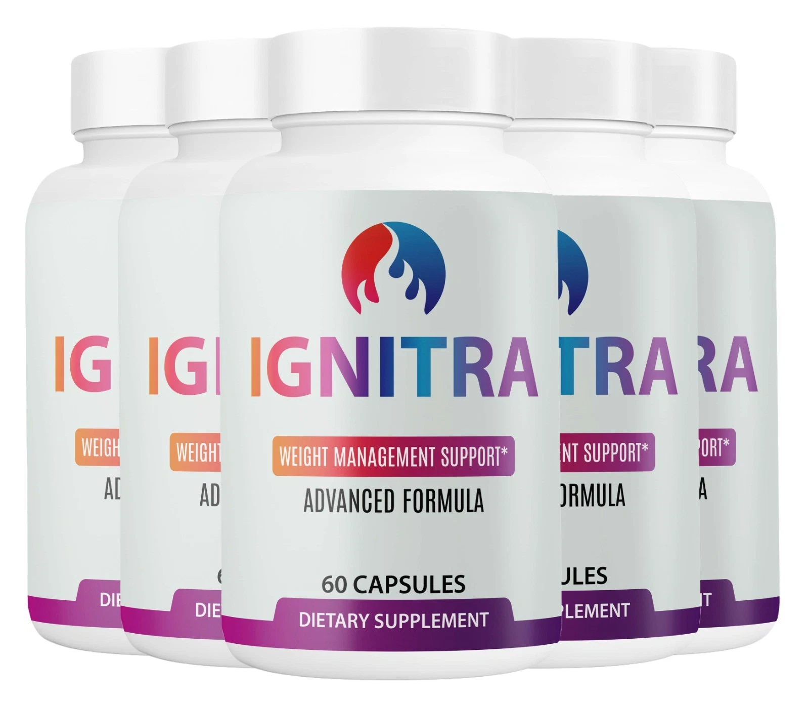 (5 Pack) Ignitra Capsules for Weight loss, Advanced Fat-Burning Support Formula