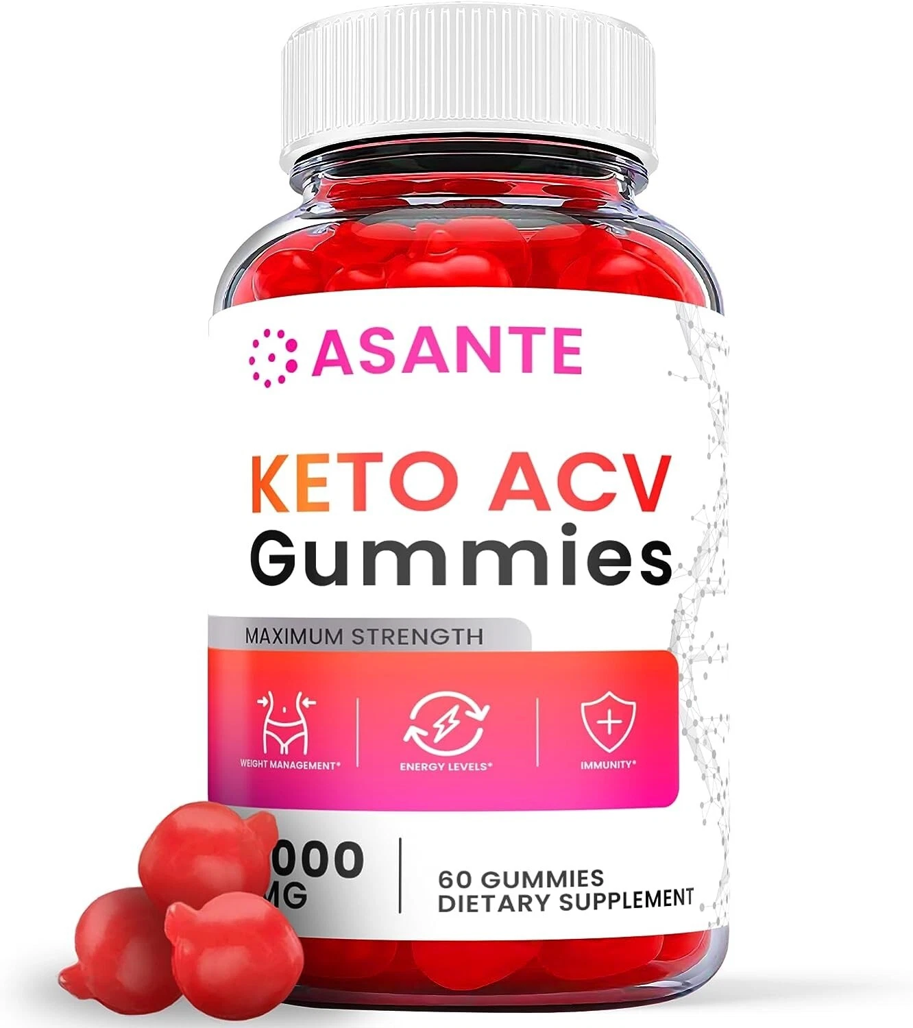 Asante Keto Gummies - Asante Keto ACV Gummies For Weight Loss, Vegan (1 Pack)