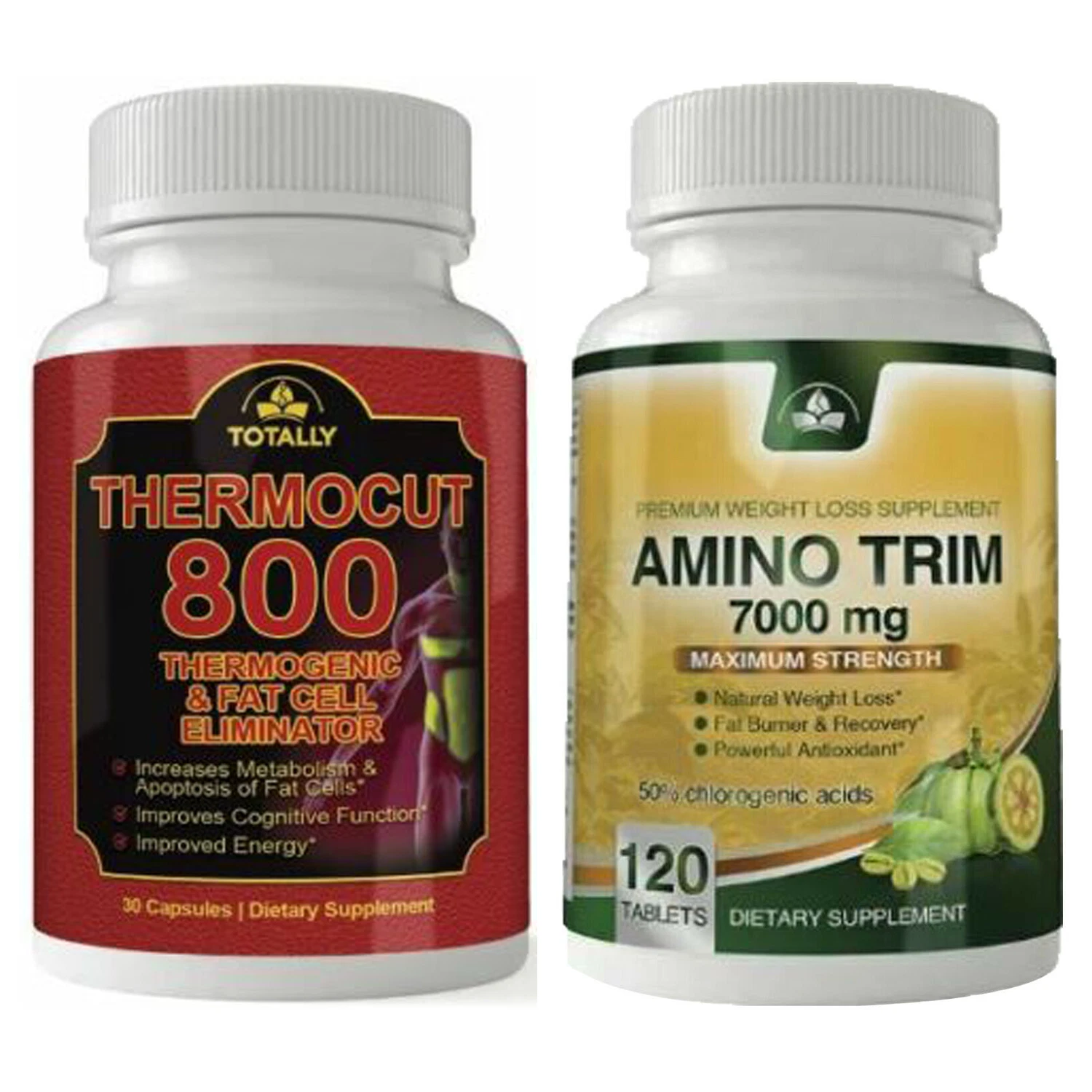 Thermogenic Weight Loss Pills & Amino Trim Fat Burner Antioxidant Supplements