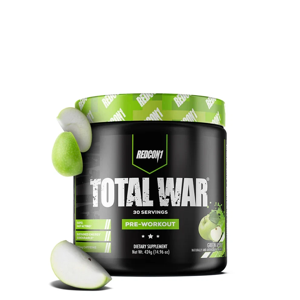 Total War Preworkout Redcon Pre Workout Green Apple 30 servings