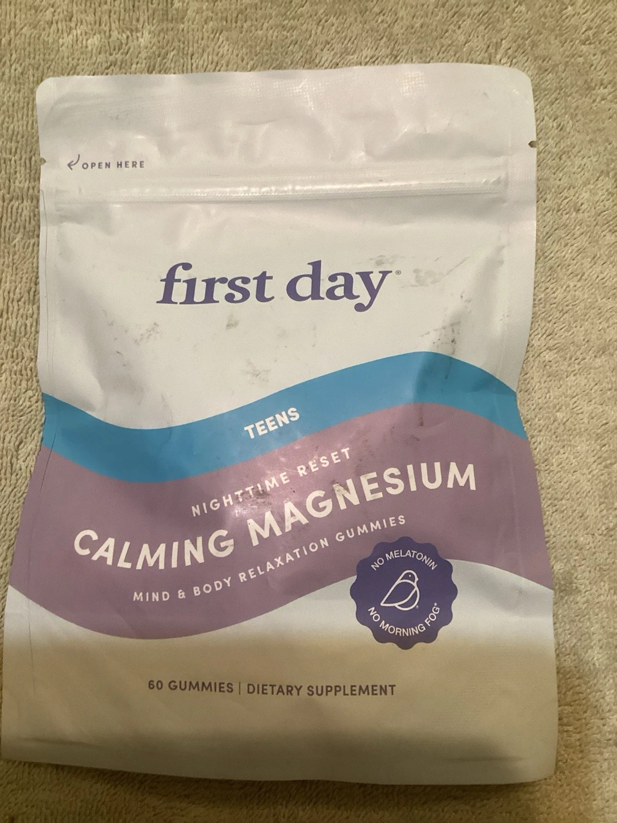 First Day Teens Calming Magnesium 60 Gummies 7/2026