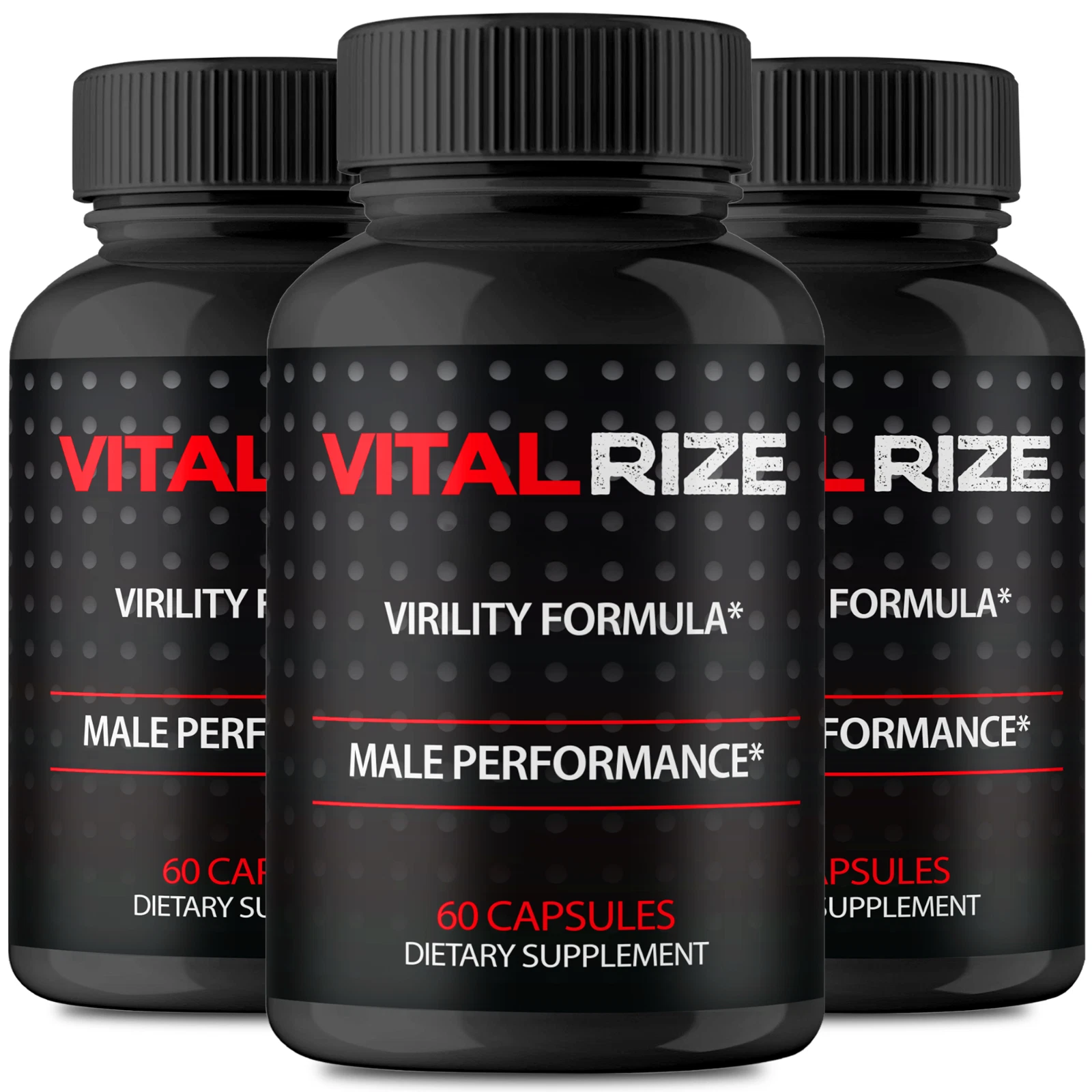 (3 Pack) Vital Rize for Men, Male Enhancement Capsules for Performance & Drive