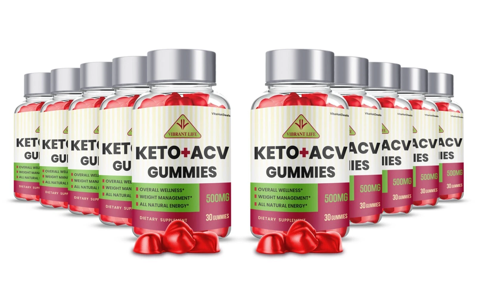 Vibrant Life Keto ACV Gummies Advanced Max Formula, Vibrant Life Gummy (10 Pack)