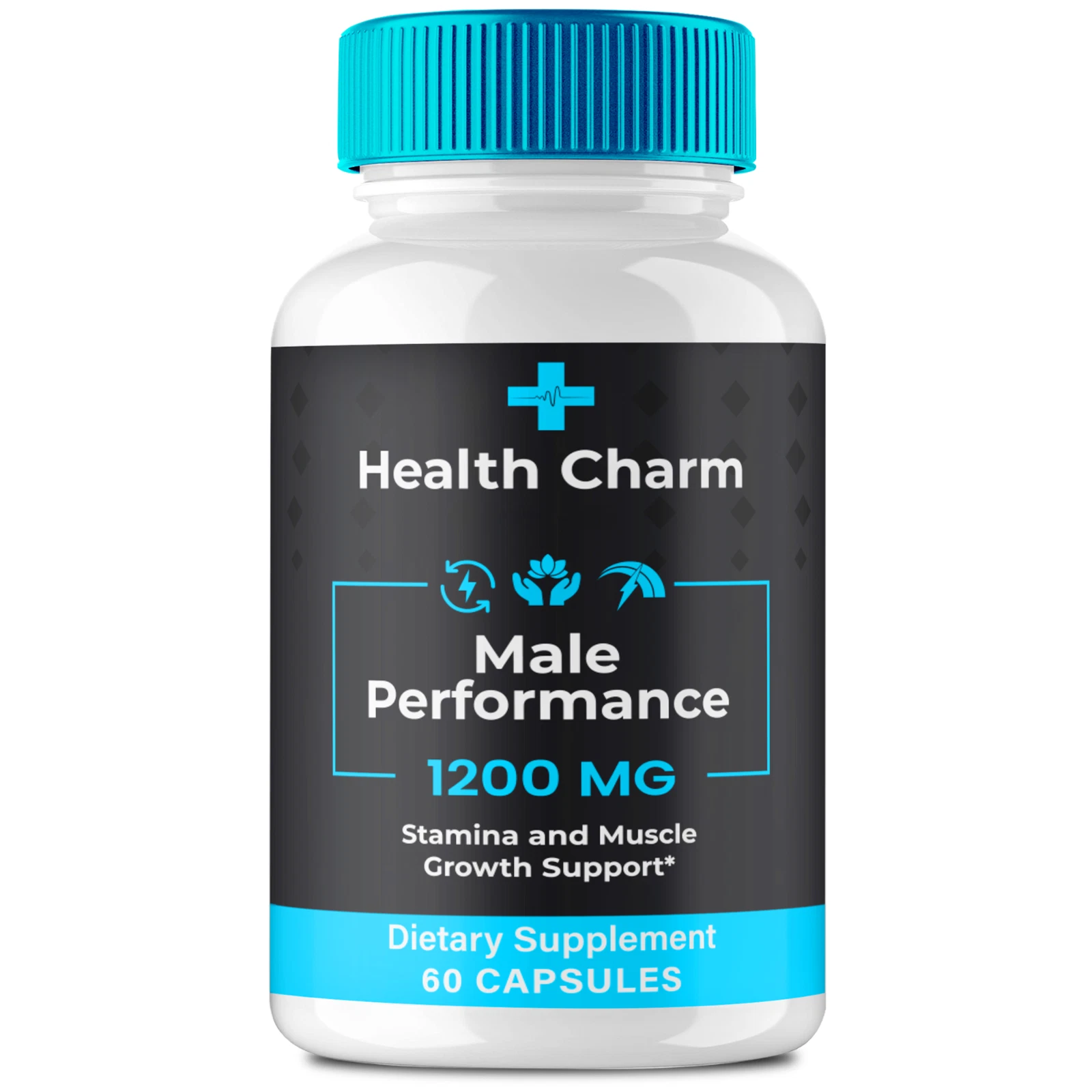 Health Charm Capsules for Men - Max Strength Male Supplement Pills 60ct