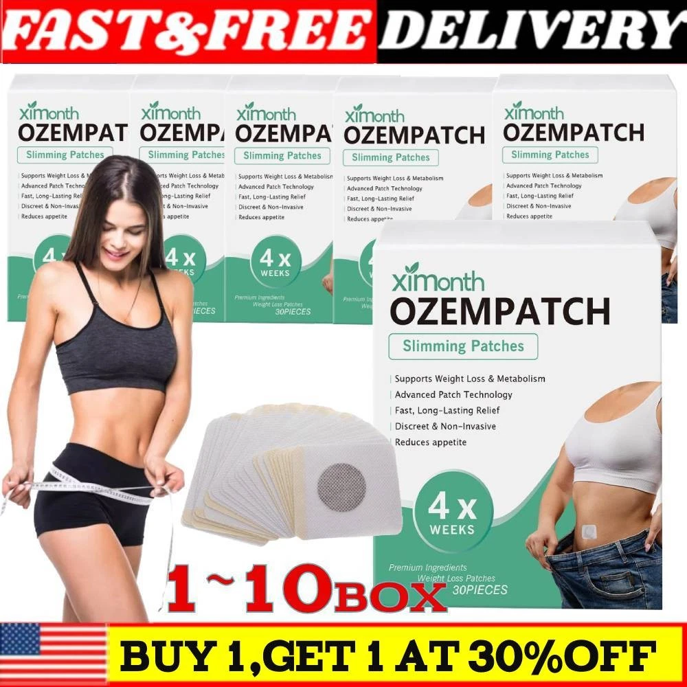 30~300pcs OzemPatch Herbal Health Detox Slimming Belly Pellet Weight Loss Patch+