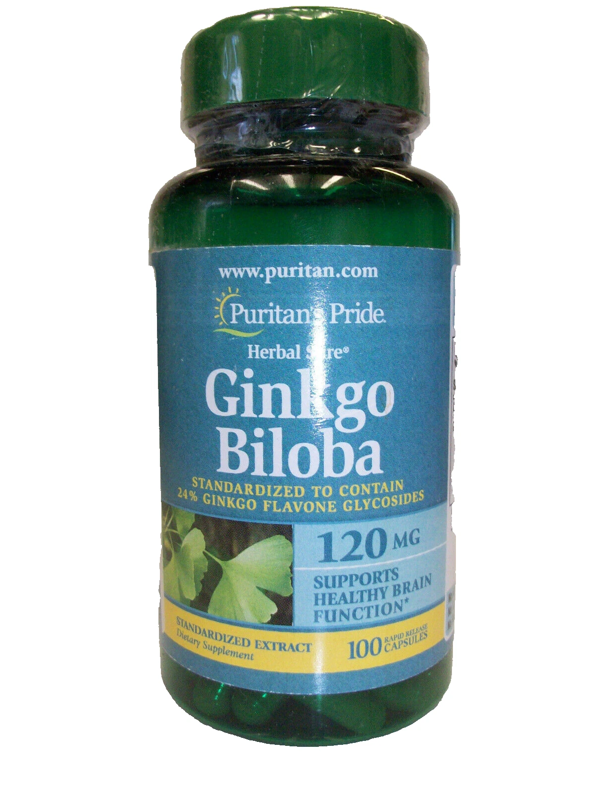 Ginkgo Biloba 120 mg 100 Cápsulas Apoya la Función Cerebral Saludable
