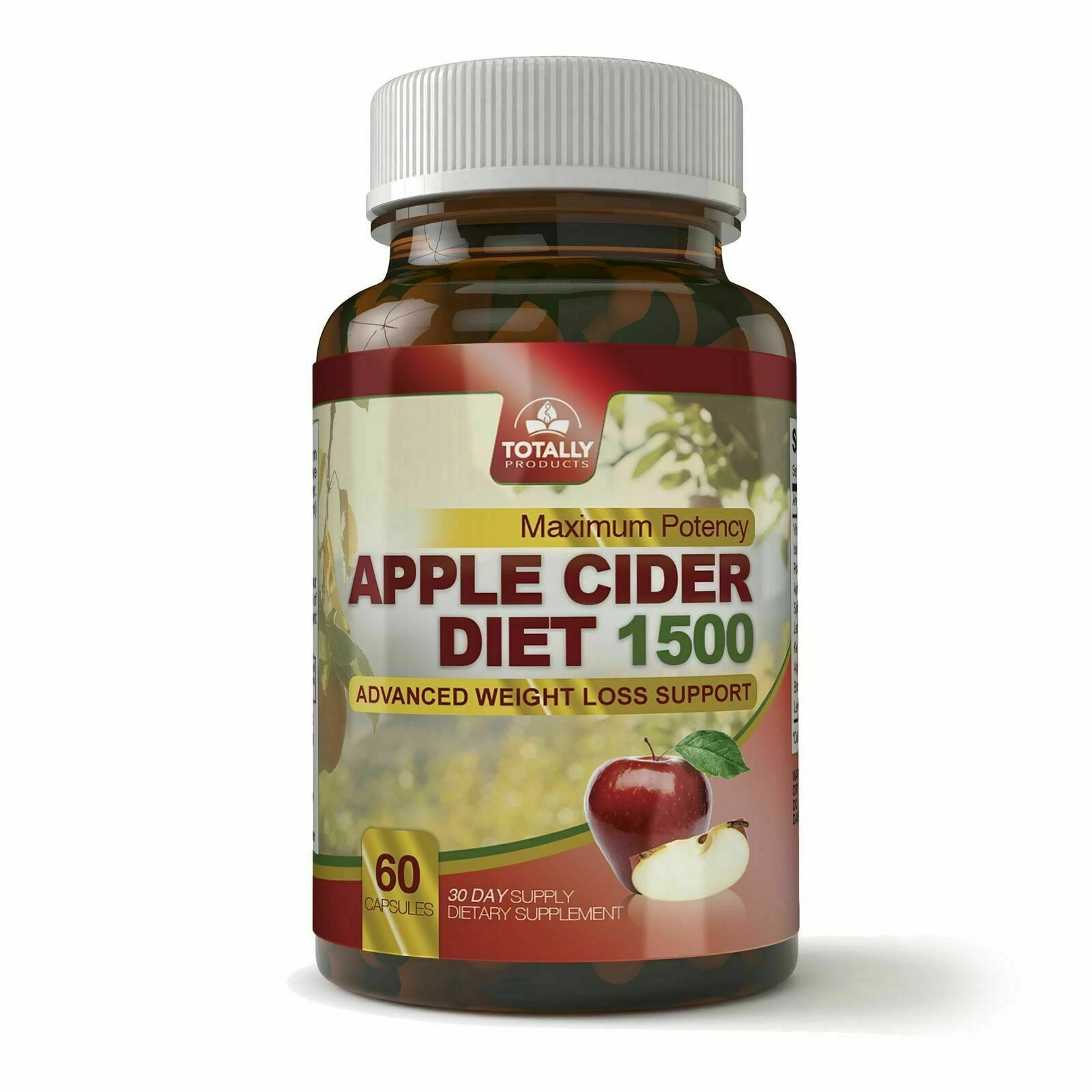 Ultimate Apple Cider Vinegar 1500mg Weight Loss Fat Burn Diet Caps Free Shipping