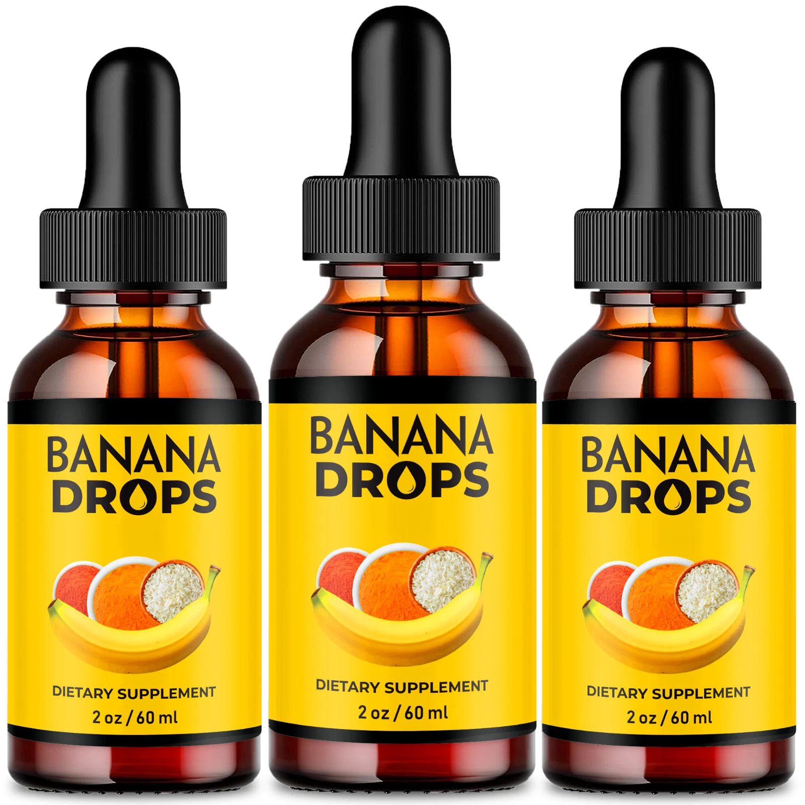 Banana Drops Blood Supplement, Banana Extract Liquid Blood Drops (3 Pack)
