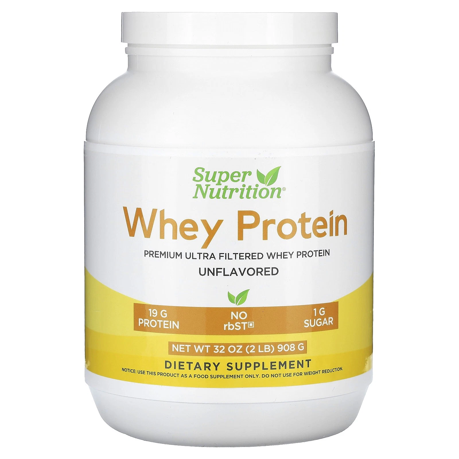 Ultra Filtered Whey Protein Powder with Sunflower Lecithin, Non-GMO, rbST Free,