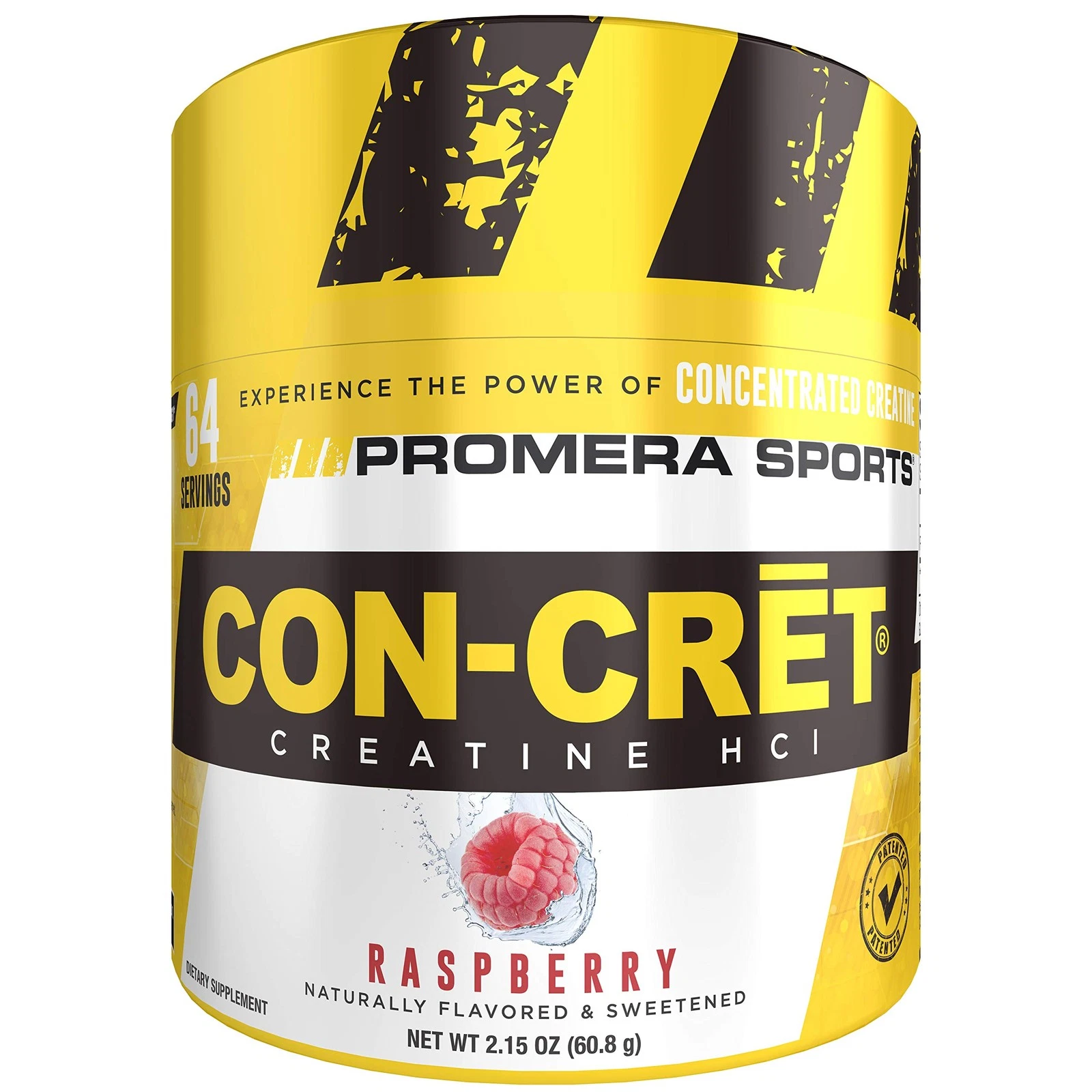 CON-CRET Creatine HCL - Raspberry, 2.43oz 69g