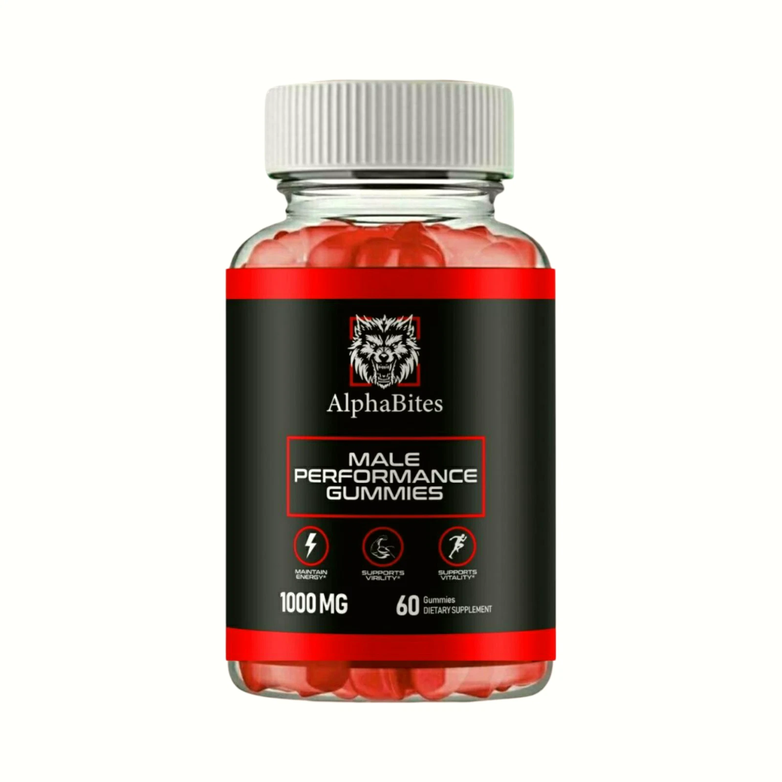 AlphaBites Male Gummies - Alpha Bites Natural Support For Men-60 Gummies