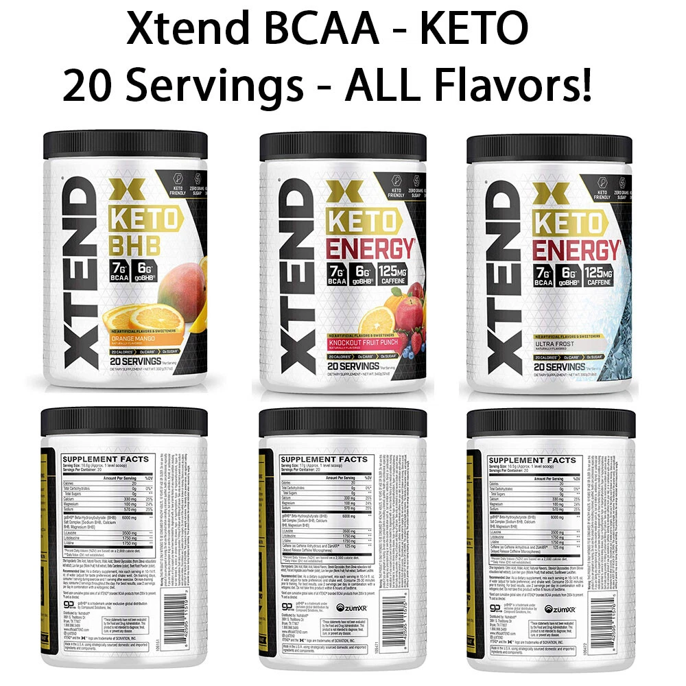 Scivation XTEND Keto BHB | 6g goBHB 7g BCAA | 20 Servings | ALL FLAVORS