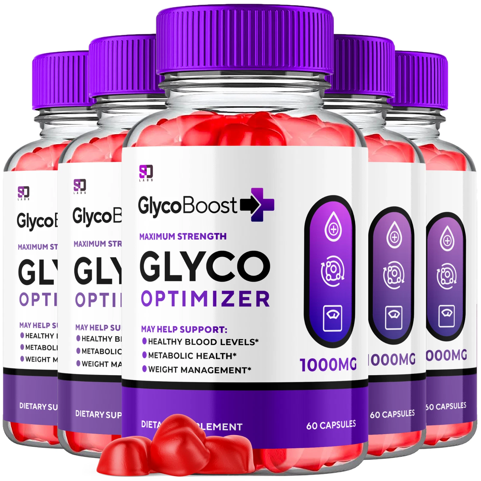 (5 Pack) GlycoBoost Blood ACV Gummies - Advanced Blood Health Support Formula