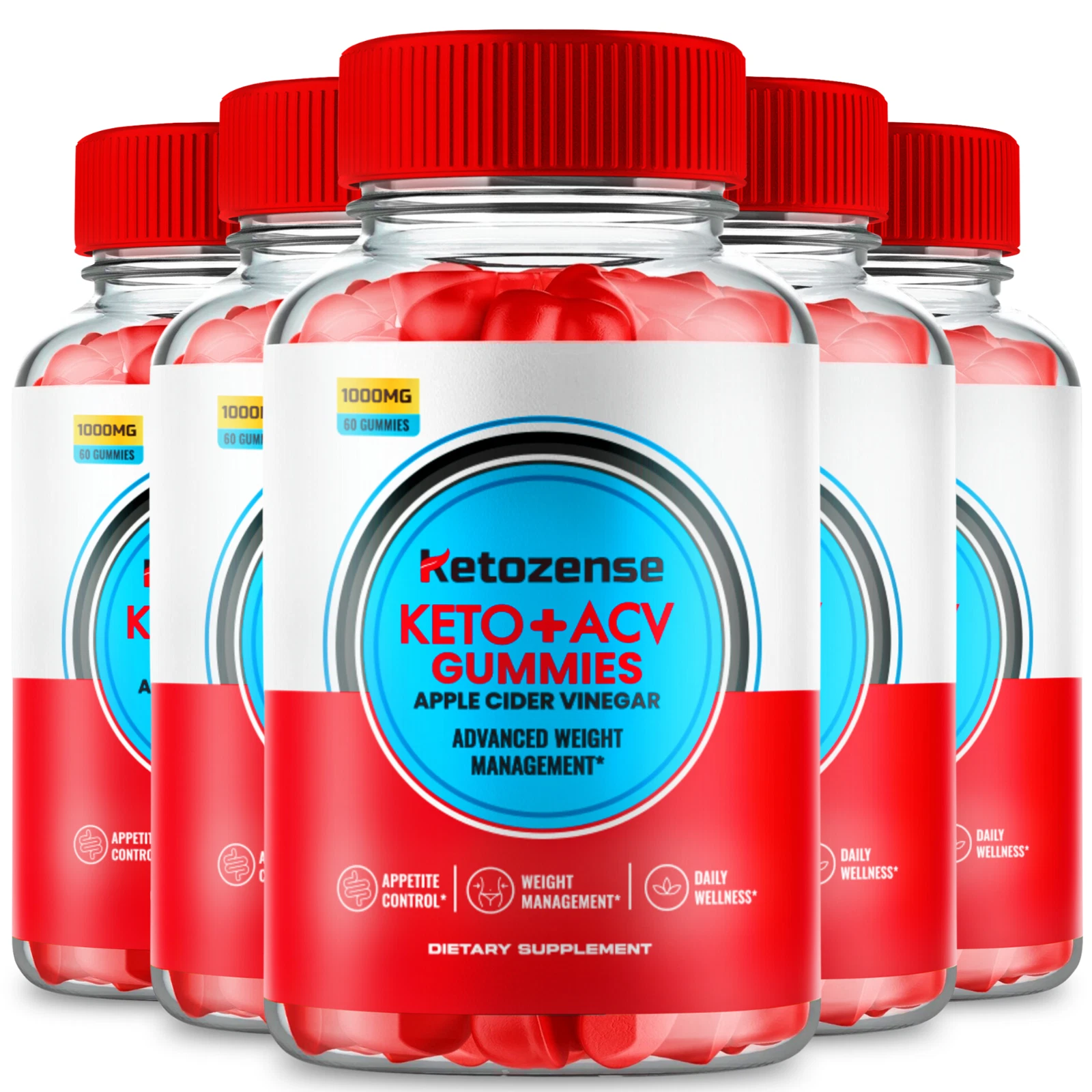 Ketozense Keto ACV Gummies - Official Formula (5 Pack)