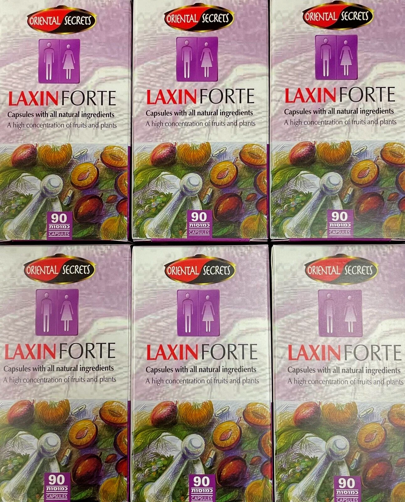 6 Packs of Laxin Forte Kosher Regular Bowel Movement
