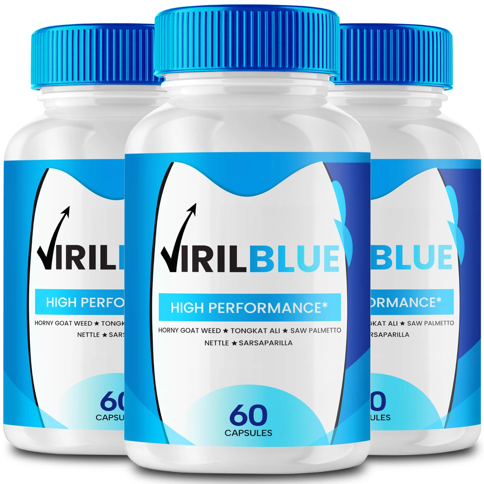 (3 Pack) VirilBlue Men Capsules, Male Health Pills to Boost Performance