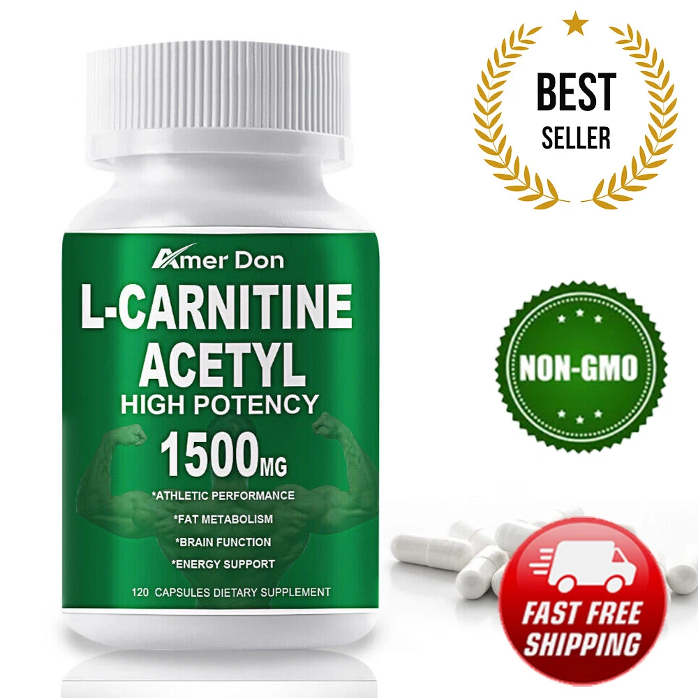 Pure Acetyl L-Carnitine 100g, 1500mg Per Serving, 120 Servings High Potency USA