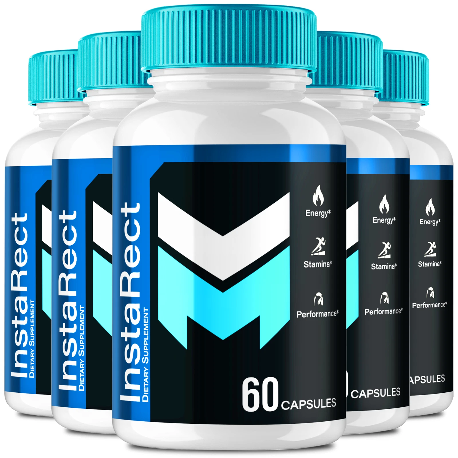 (5 Pack) InstaRect Male Support - Maximum Strength Performance for Men Capsules