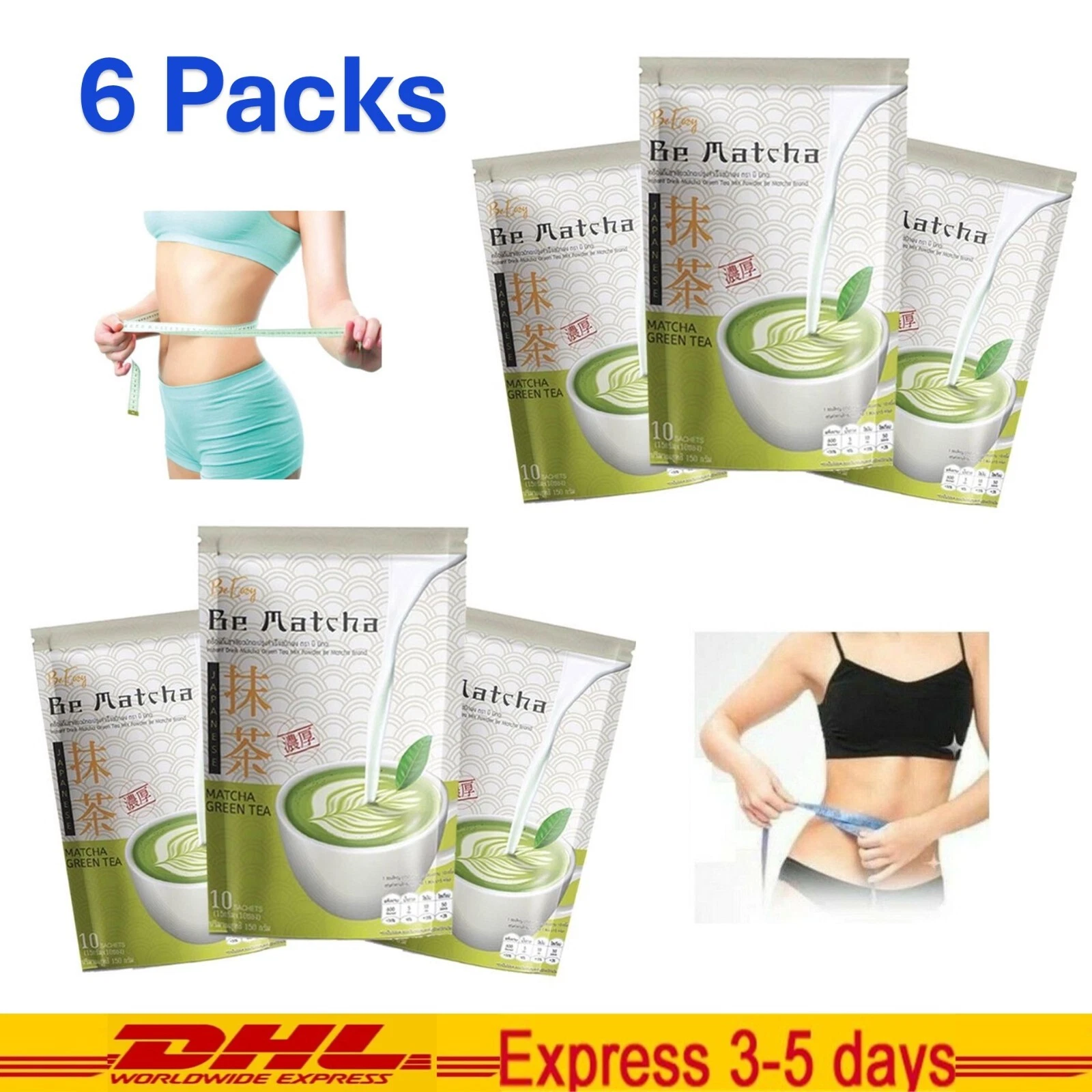 6 X Be Easy Be Matcha GREEN TEA Diet Weight Control Nourish Skin