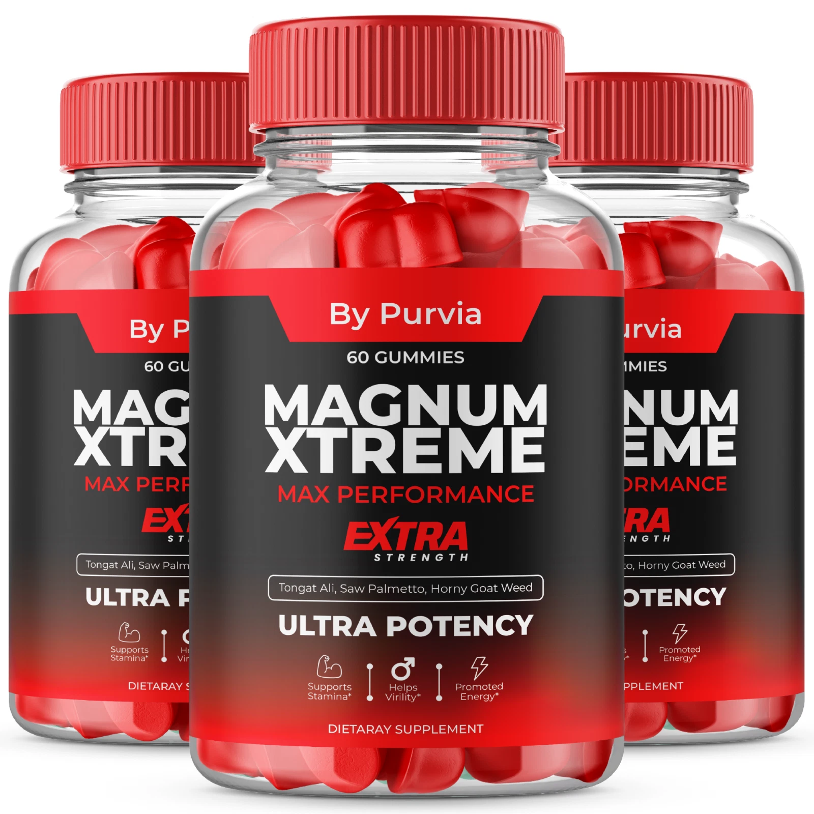 Magnum Xtreme Gummies with Extra Strength Formula for Overall Wellness (3 Pack)
