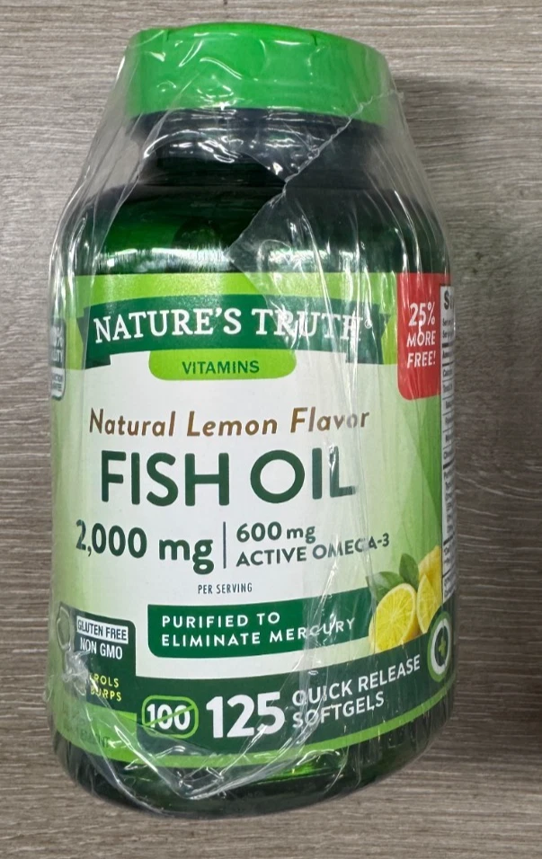 Nature's Truth Fish Oil 1000mg 125 Softgels
