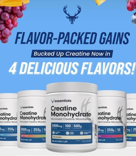 BUCKED UP CREATINE MONOHYDRATE Pure Micronized Enhance Strength Recovery 5000mg