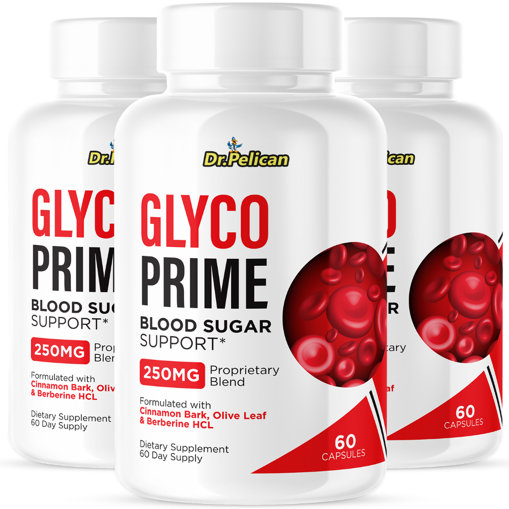 Glyco Prime- Blood Sugar Support- 3 Bottles- 180 Capsules