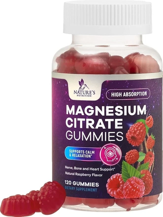 Magnesium Gummies Supplement, High Absorption Magnesium Citrate Supplement Gummy