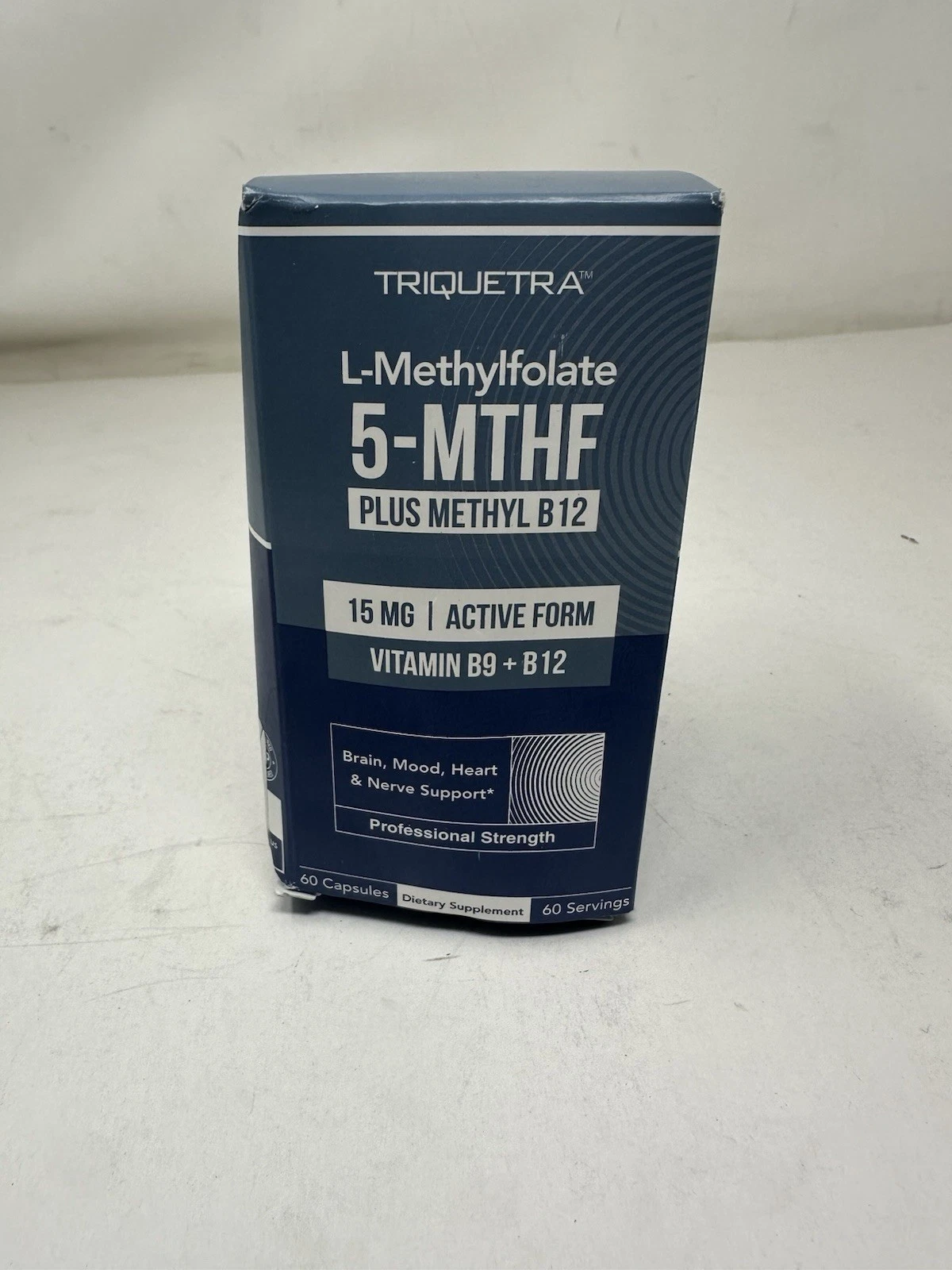 Triquetra L-Methylfolate (15 mg) Plus Methyl-B12 - 60 Capsules Exp. 06/26 New