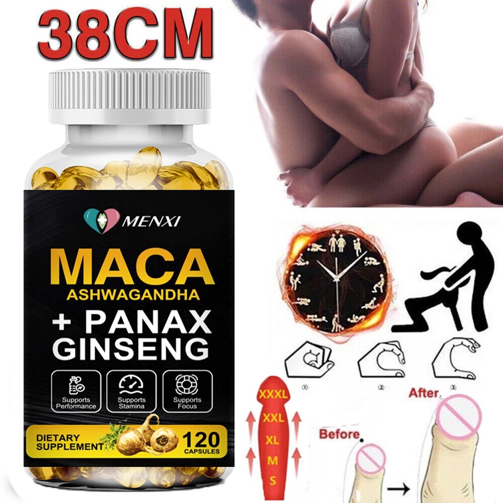Organic Maca Root 120 Capsules 10000mg, Peruvian Maca Extract for Men & Women