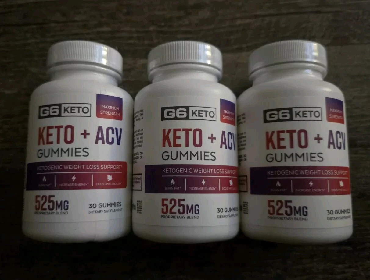 New G6 Keto AVC Gummies Ketogenic Weight Loss Support Expire 2026 Sealed! X3