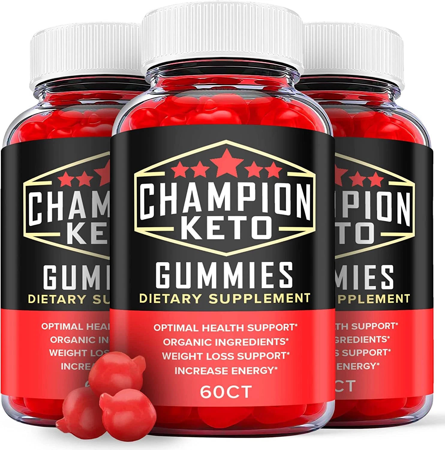Champion Keto Gummies - Champion Keto ACV Gummies Weight Loss-180 Gums (3 Pack)