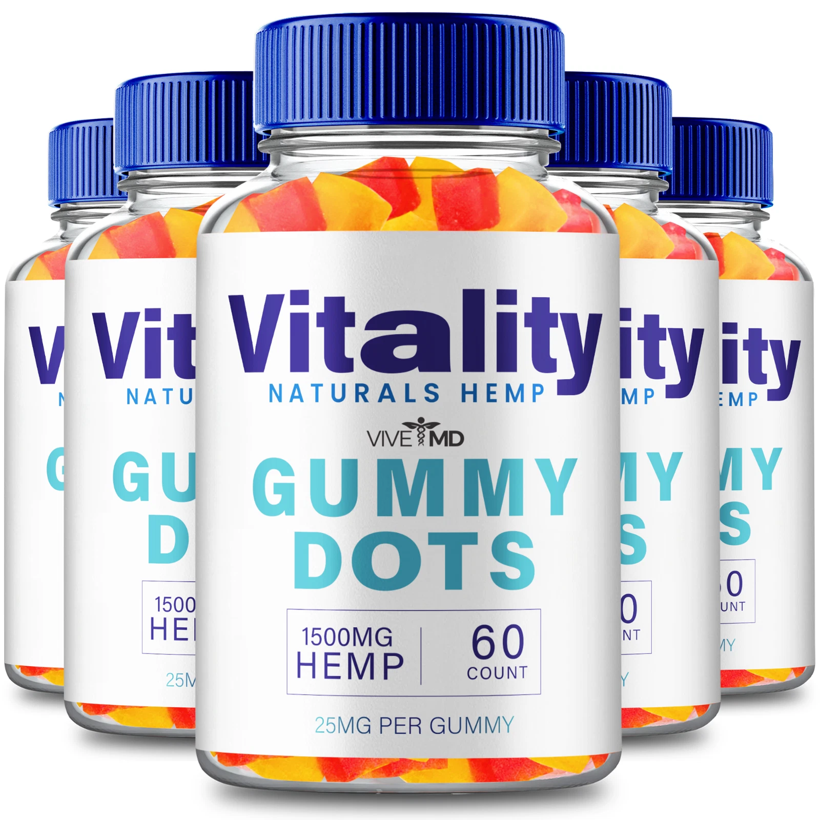 (5 Pack) Vitality Gummy Dots - Health & Wellness Support Supplement Gummies