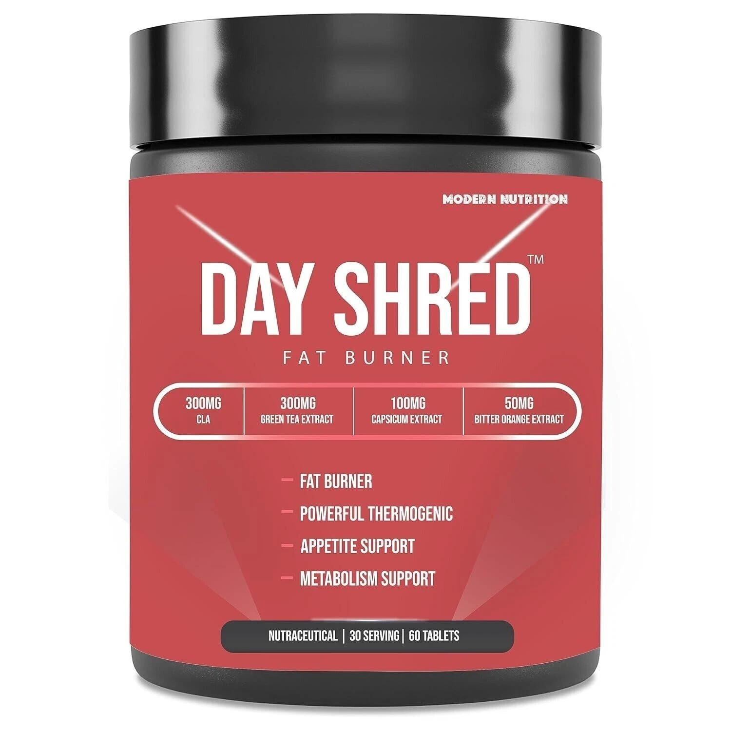 Day Shred Day Time Fat Burner for Men Women Weight Loss Naturally 60 Tablets