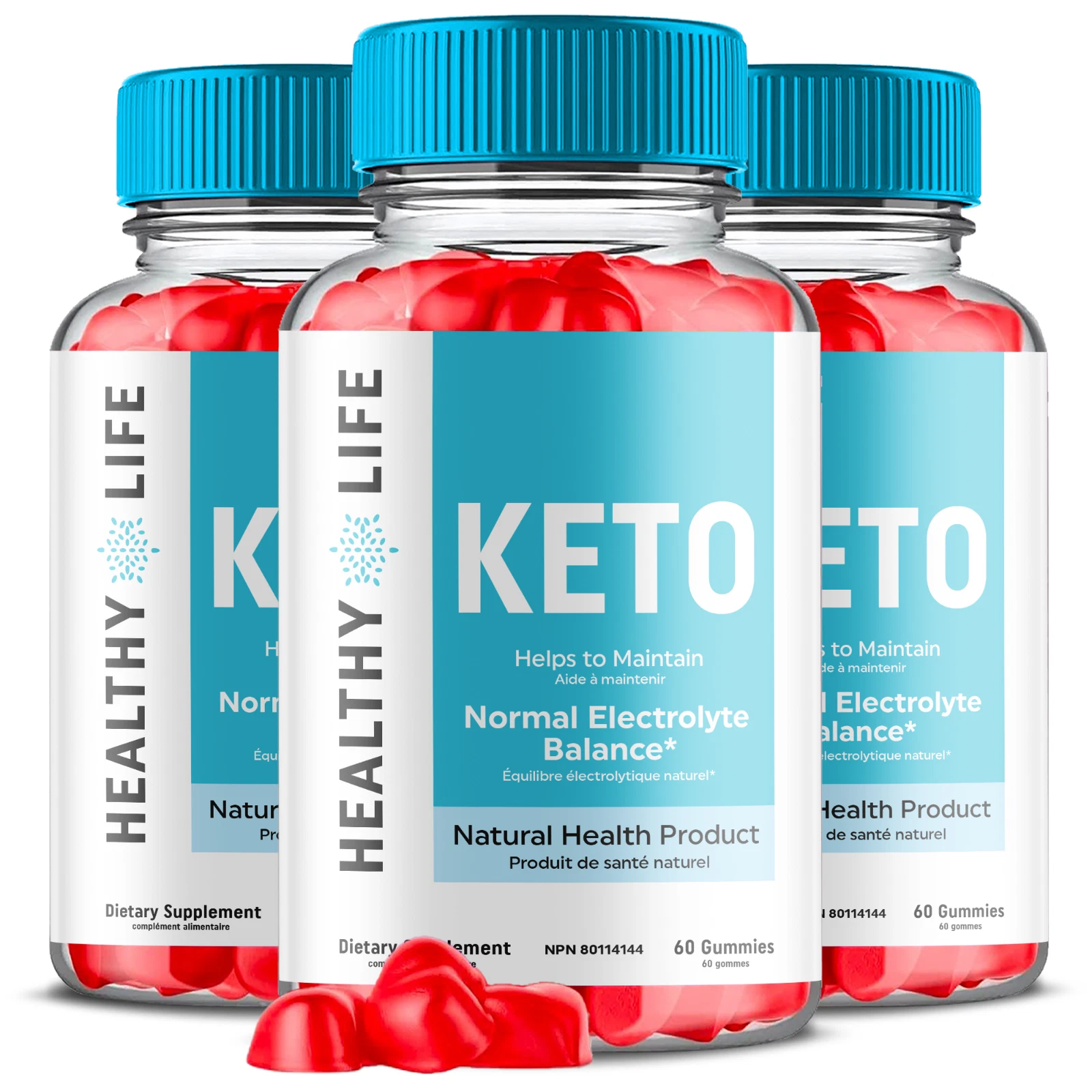 (3 Pack) Healthy Life Keto, Healthy Life ACV Weight Loss Gummies (180 Gummies)