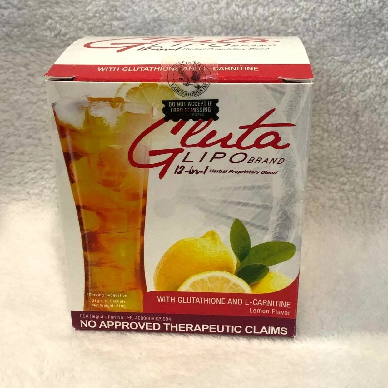 Gluta Lipo Juice Detox Slimming Whitening Anti-Aging Lemon Flavor