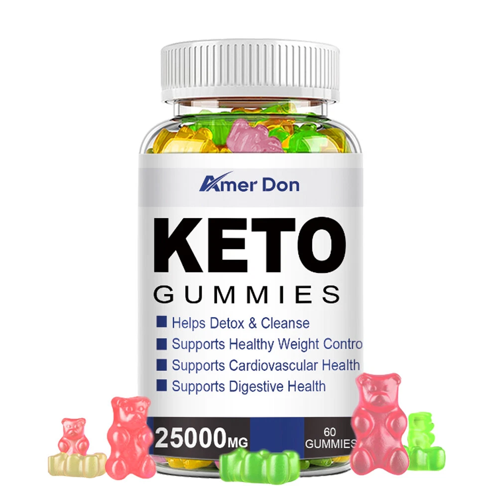 Keto ACV Gummies 25000MG Advanced Apple Cider Vinegar Vitamin B9, B12 60 Gummys
