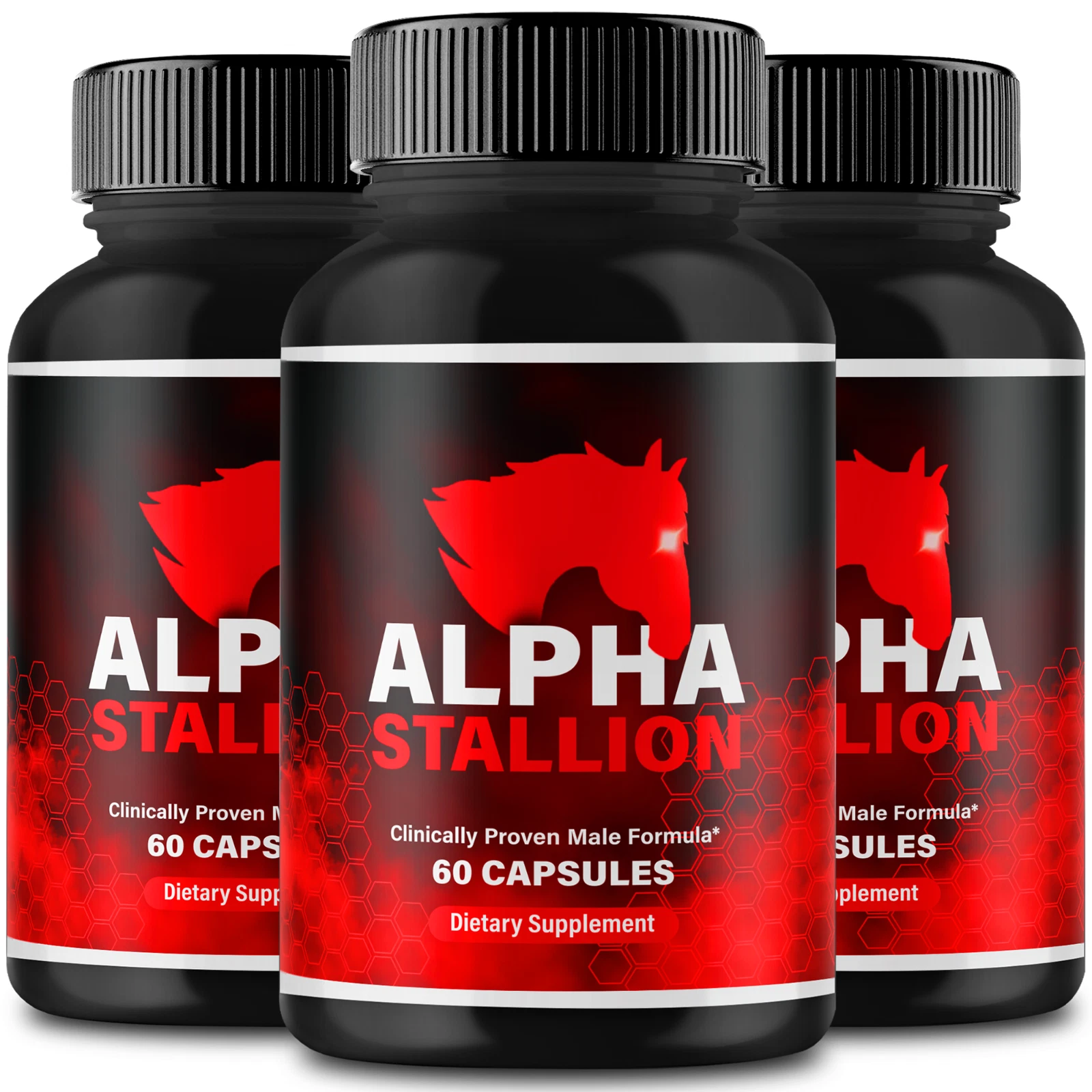 (3 Pack) Alpha Stallion Men Performance Capsules, AlphaStallion Male Pills